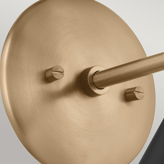 Elstead Phix Wandleuchte E27 2-fach Schwarz und Champagnerbronze Schwarz