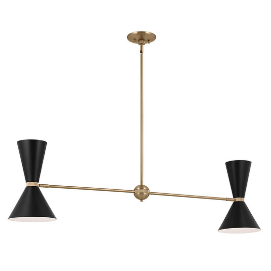 Elstead Phix Pendelleuchte E27 4-fach Schwarz und Champagnerbronze Schwarz