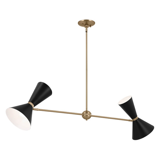 Elstead Phix Pendelleuchte E27 4-fach Schwarz und Champagnerbronze Schwarz