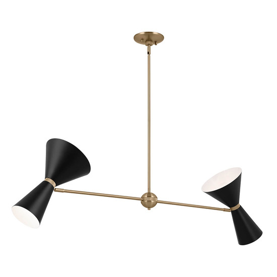 Elstead Phix Pendelleuchte E27 4-fach Schwarz und Champagnerbronze Schwarz