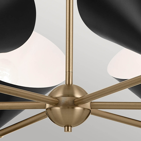 Elstead Phix Kronleuchter E27 12-fach Schwarz und Champagnerbronze Schwarz