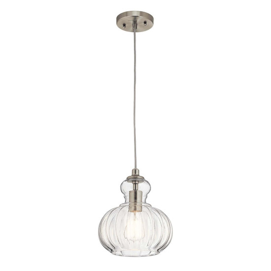 Elstead Riviera Hängeleuchte E27 26cm Nickel gebürstet