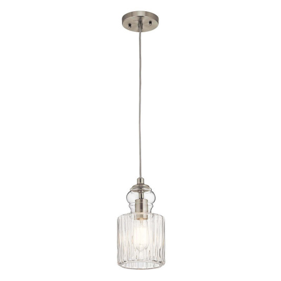 Elstead Riviera Hängeleuchte E27 27cm Nickel gebürstet