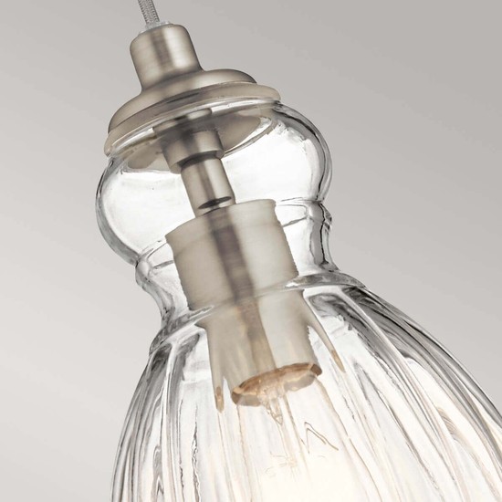 Elstead Riviera Hängeleuchte E27 28cm Nickel gebürstet