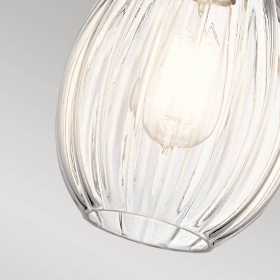 Elstead Riviera Hängeleuchte E27 28cm Nickel gebürstet