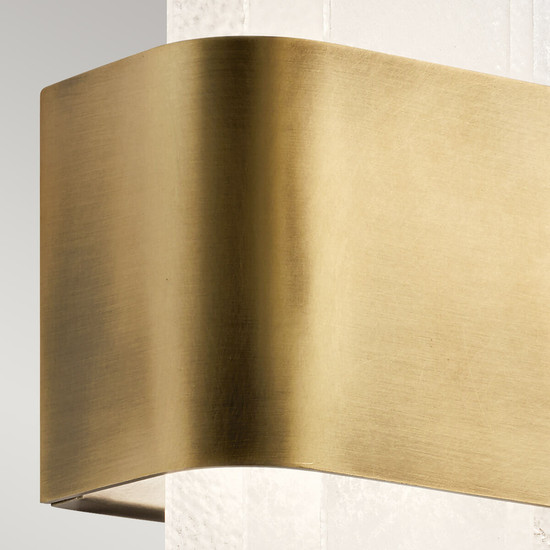 Elstead Serene LED Wandleuchte Naturmessing Messing