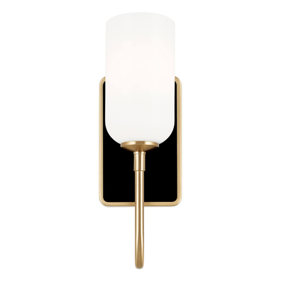 Elstead Solia Wandleuchte G9 Champagnerbronze und schwarz Opal weiß IP44