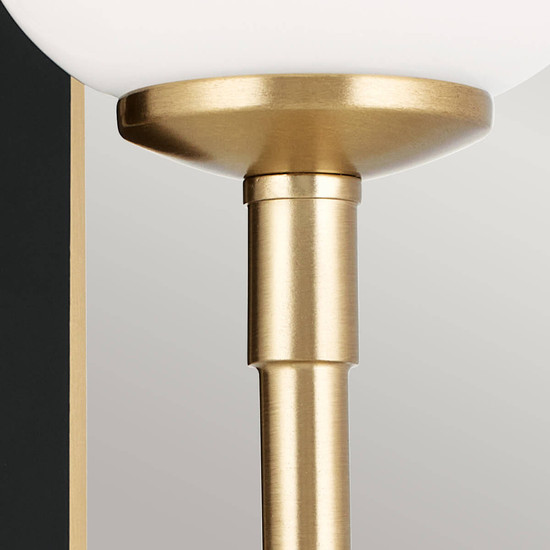 Elstead Solia Wandleuchte G9 Champagnerbronze und schwarz Opal weiß IP44