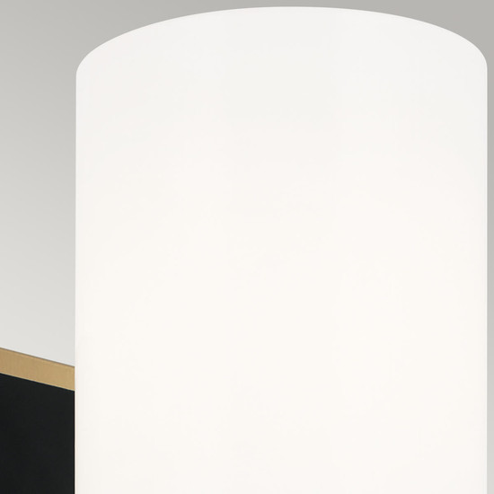 Elstead Solia Wandleuchte G9 Champagnerbronze und schwarz Opal weiß IP44