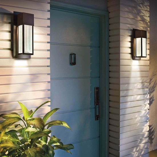 Elstead Sorel LED Außen-Wandleuchte GU10 41cm Architektonische Bronze IP44