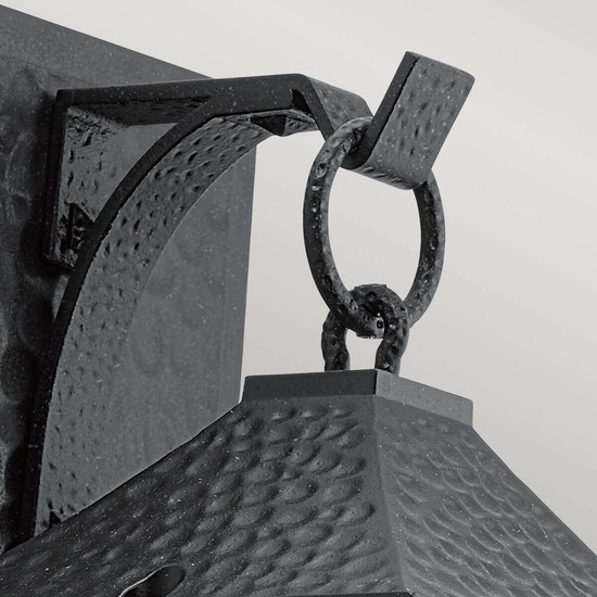 Elstead Springfield Außen-Wandleuchte E27 45cm alt Schwarz IP44