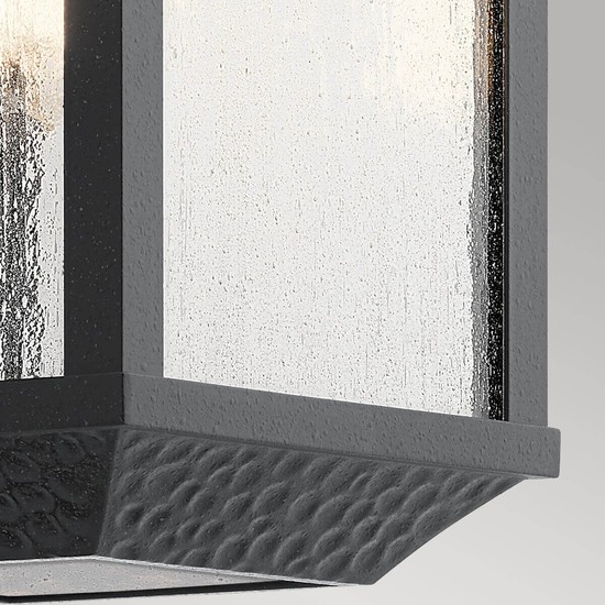 Elstead Springfield Außen-Wandleuchte E27 45cm alt Schwarz IP44