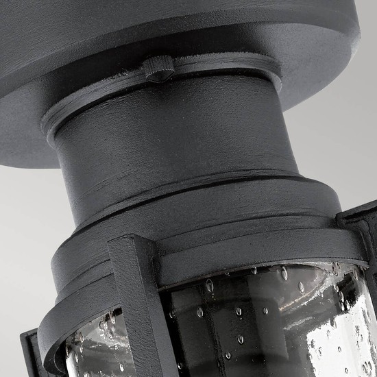 Elstead Suri Außen-Stehleuchte E27 28cm Strukturiertes Schwarz IP44 Anti-Meerwasser