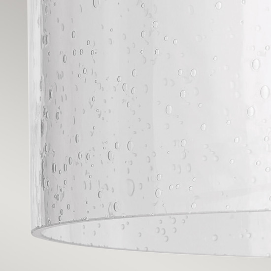 Elstead Winslow Deckenleuchte E27 Naturmessing Glas mit Luftbläschen