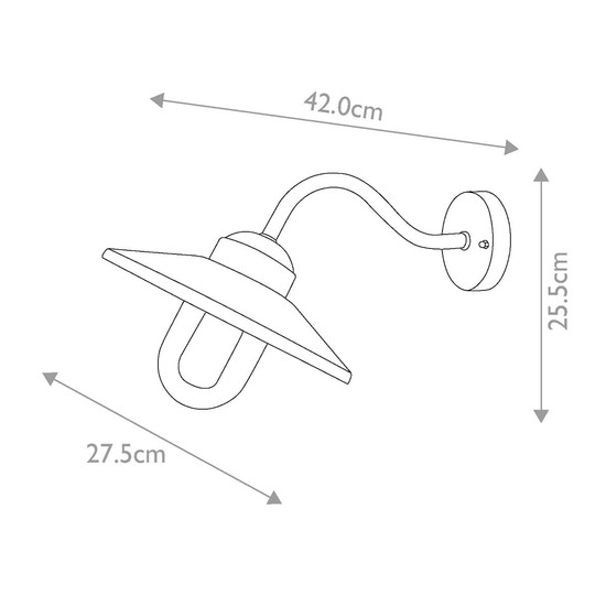 Elstead Klampenborg Außenwandleuchte E27 Marineblau IP44 Anti-Meerwasser