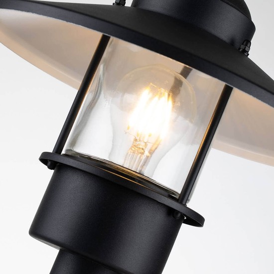 Elstead Klampenborg Außen-Stehleuchte E27 32cm Schwarz IP44