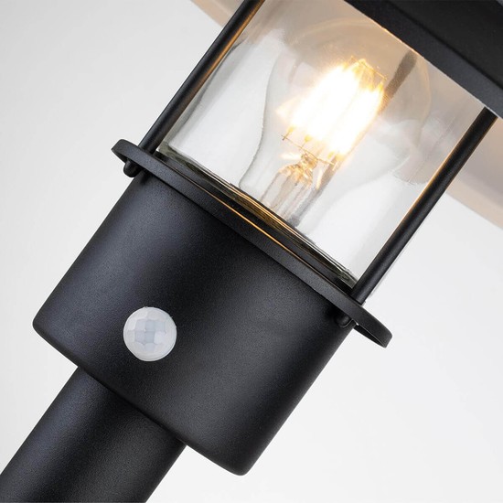 Elstead Klampenborg Außen-Stehleuchte Sensor E27 32cm Schwarz IP44