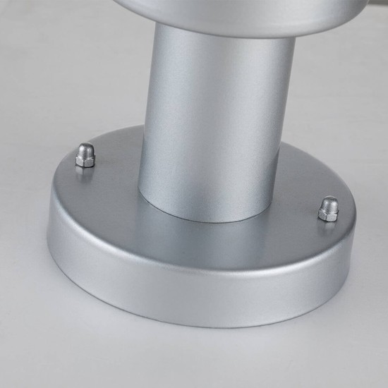 Elstead Klampenborg Außen-Stehleuchte E27 32cm Silber IP44