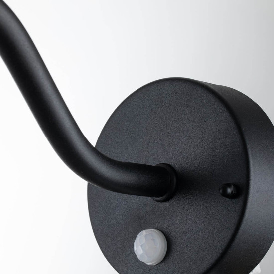 Elstead Klampenborg Außen-Wandleuchte Sensor E27 26cm Schwarz IP44