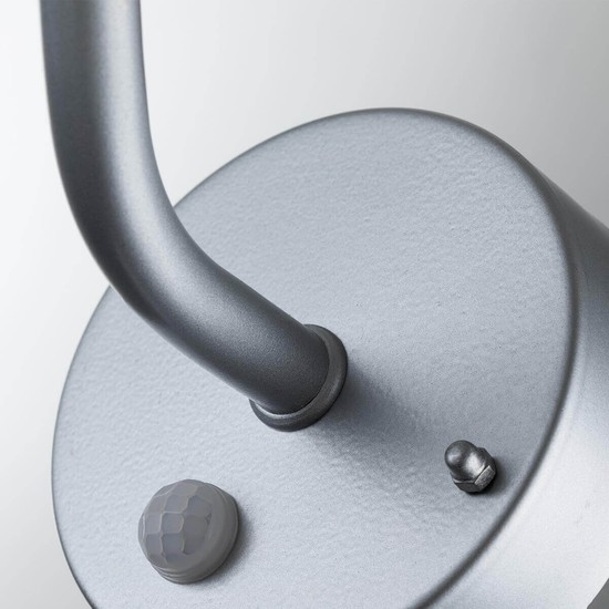 Elstead Klampenborg Außen-Wandleuchte Sensor E27 26cm Silber IP44
