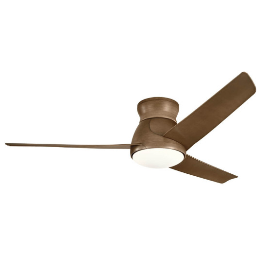 Elstead Eris leiser Deckenventilator mit LED Licht Ø152cm IP44 Außenbereich + Fernbedienung Walnuss