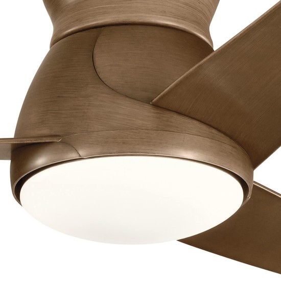 Elstead Eris leiser Deckenventilator mit LED Licht Ø152cm IP44 Außenbereich + Fernbedienung Walnuss