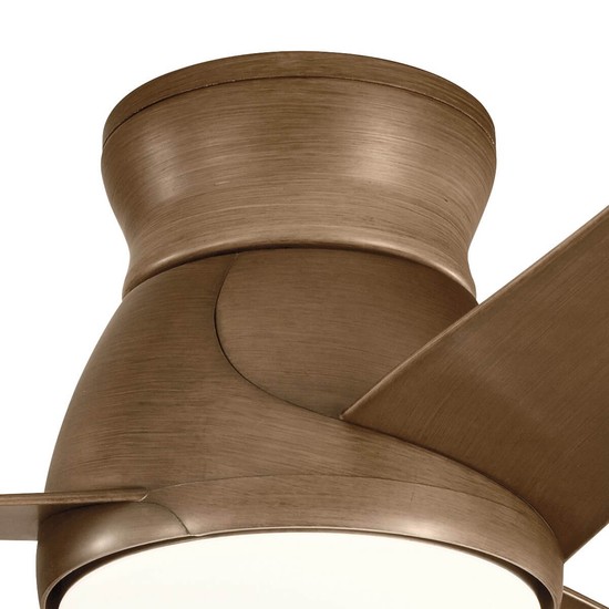 Elstead Eris leiser Deckenventilator mit LED Licht Ø152cm IP44 Außenbereich + Fernbedienung Walnuss