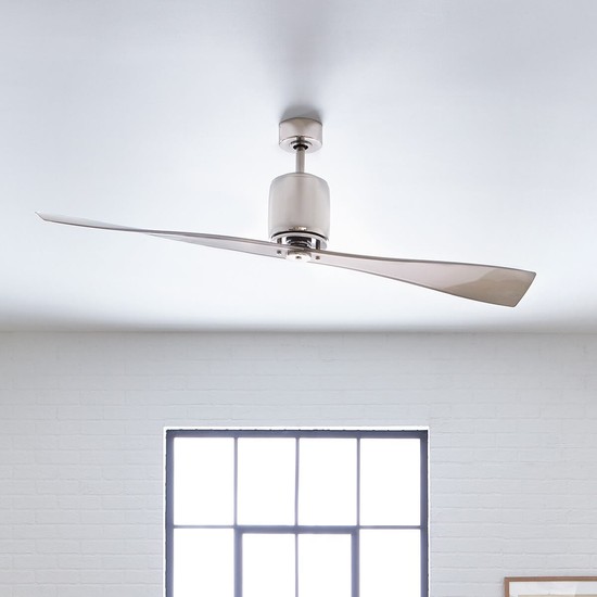 Elstead Ferron leiser Deckenventilator Ø152cm DC-Motor + Fernbedienung Champagner klar