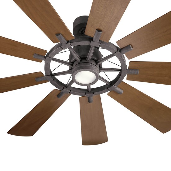 Elstead Gentry leiser Deckenventilator mit LED Licht Ø165cm DC-Motor Holz + Fernbedienung