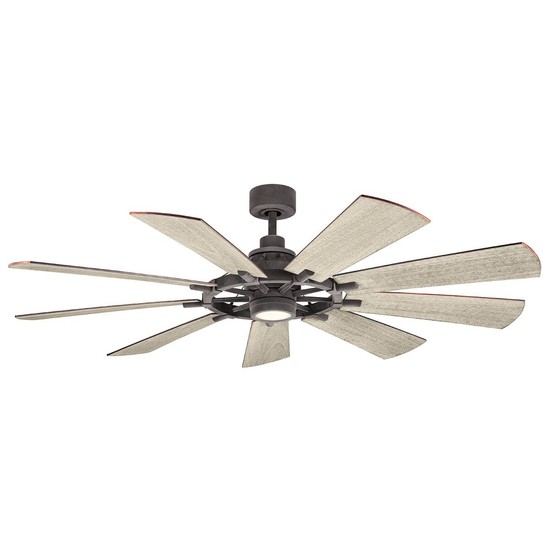 Elstead Gentry leiser Deckenventilator mit LED Licht Ø165cm DC-Motor Holz + Fernbedienung