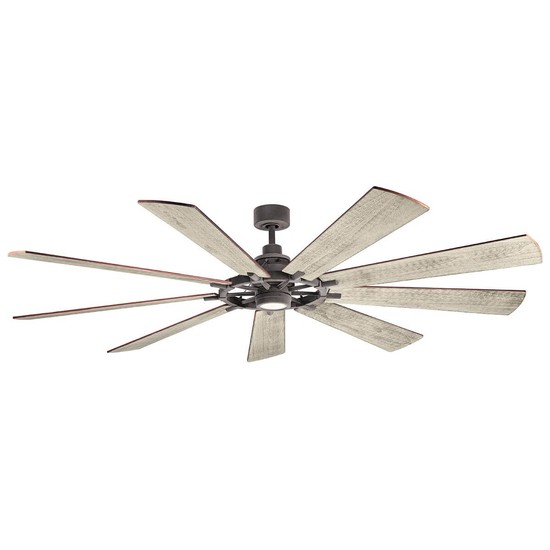 Elstead Gentry XL leiser Deckenventilator mit LED Licht Ø216cm DC-Motor Holz + Fernbedienung