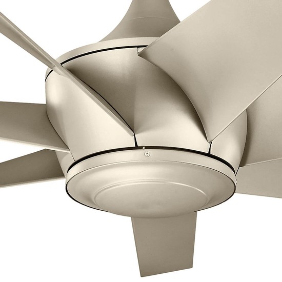 Elstead Lehr II leiser Deckenventilator Ø137cm DC-Motor IP44 Außenbereich + Fernbedienung