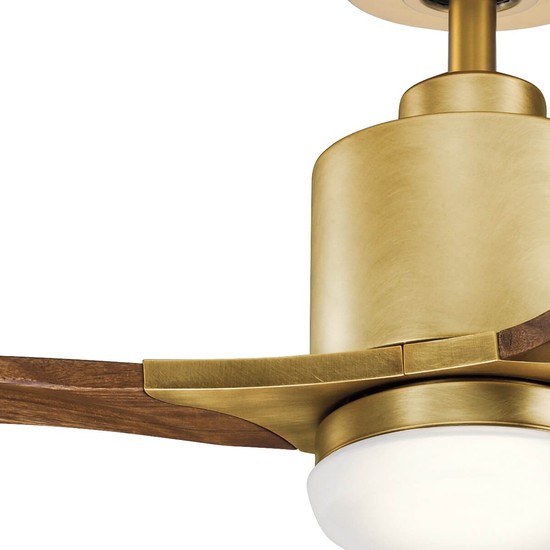 Elstead Ridley II leiser Deckenventilator mit LED Licht Ø132cm Holz + Fernbedienung