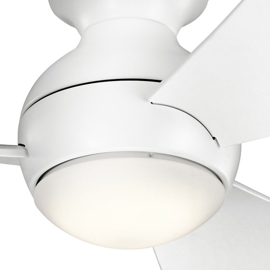 Elstead Sola leiser Deckenventilator mit LED Licht Ø86cm + Fernbedienung Mattes weiß