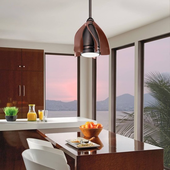 Elstead Terna leiser Deckenventilator mit LED Licht Ø38cm + Fernbedienung Ölgebürstete Bronze