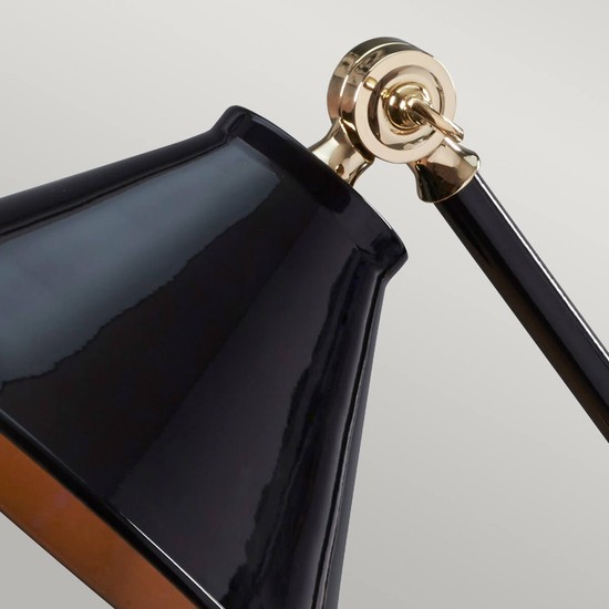 Elstead Provence Element Tischleuchte E27 Schwarz-Messing poliert