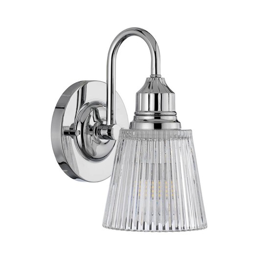 Elstead Addison LED Wandleuchte G9 Poliertes Chrom Klar IP44