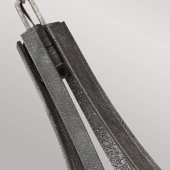 Elstead Angelo Kronleuchter E27 6-fach Verwitterte Eiche, schiefergraues Metall Klar