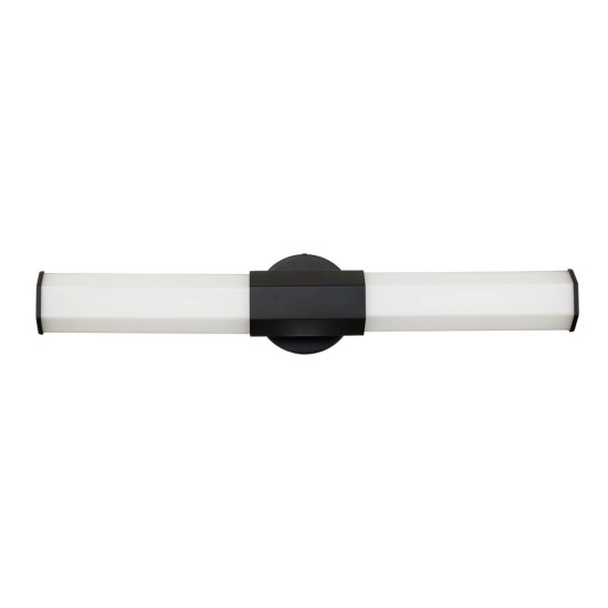Elstead Facet LED Wandleuchte 2-fach Mattes Schwarz Opal geätzt IP44