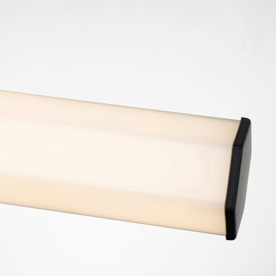Elstead Facet LED Wandleuchte 2-fach Mattes Schwarz Opal geätzt IP44