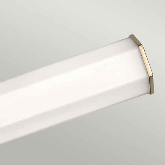Elstead Facet LED Wandleuchte 2-fach Heritage Messing Opal geätzt IP44