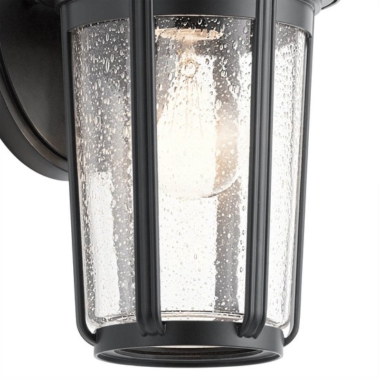 Elstead Fairfield Außen-Außenwandleuchte E27 28cm Schwarz Klar IP44