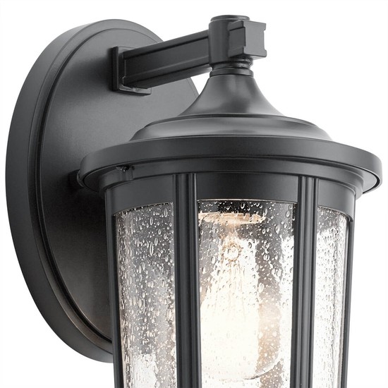 Elstead Fairfield Außen-Außenwandleuchte E27 28cm Schwarz Klar IP44