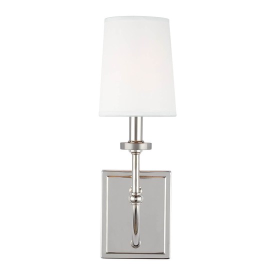 Elstead Felixstowe LED Wandleuchte G9 Poliertes Chrom, weißer Pergamentschirm Weiß IP44