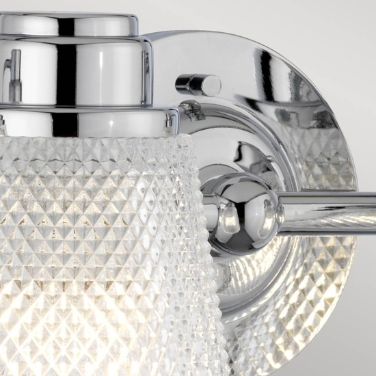 Elstead Hudson LED Wandleuchte G9 4-fach Poliertes Chrom Klar IP44