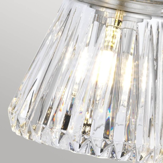Elstead Keynes LED Wandleuchte G9 3-fach Poliertes Chrom Klar IP44