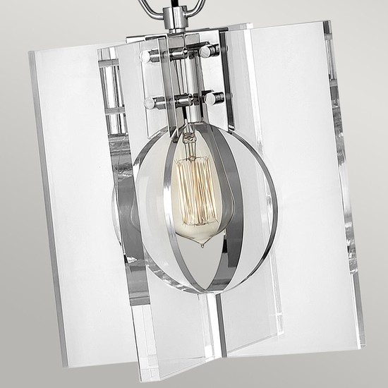 Elstead Ludlow Hängeleuchte E27 Poliertes Nickel