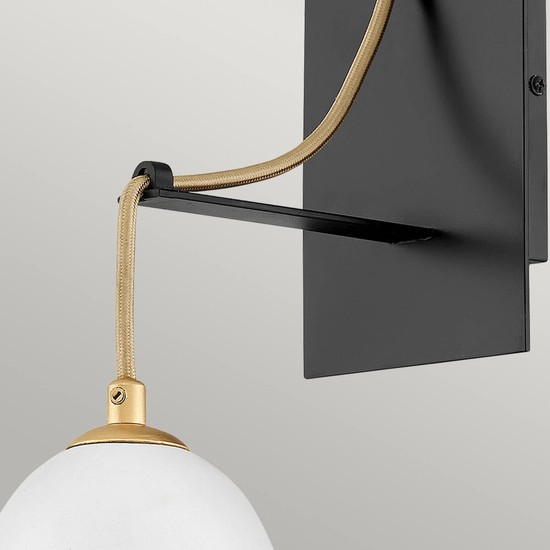 Elstead Nula Wandleuchte E14 Muschelweiß und Luxe-Gold Weiß-goldfarben innen