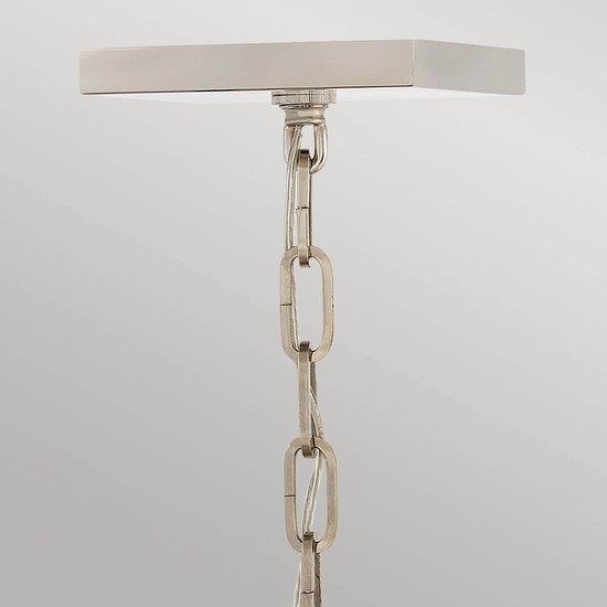 Elstead Stinson Hängeleuchte E14 4-fach 58cm Schwarz mit poliertem Nickel