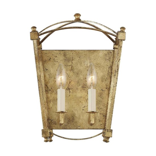Elstead Thayer Wandleuchte E14 2-fach Antike Vergoldung